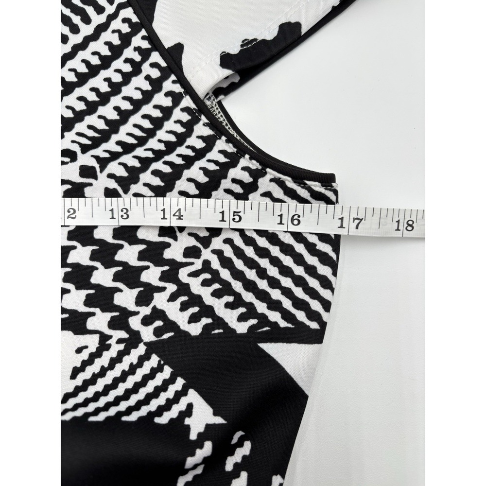 Romeo & Juliet Couture Dress Small Black White Geometric Bodycon Sheath Chic NWT - Picture 11 of 12